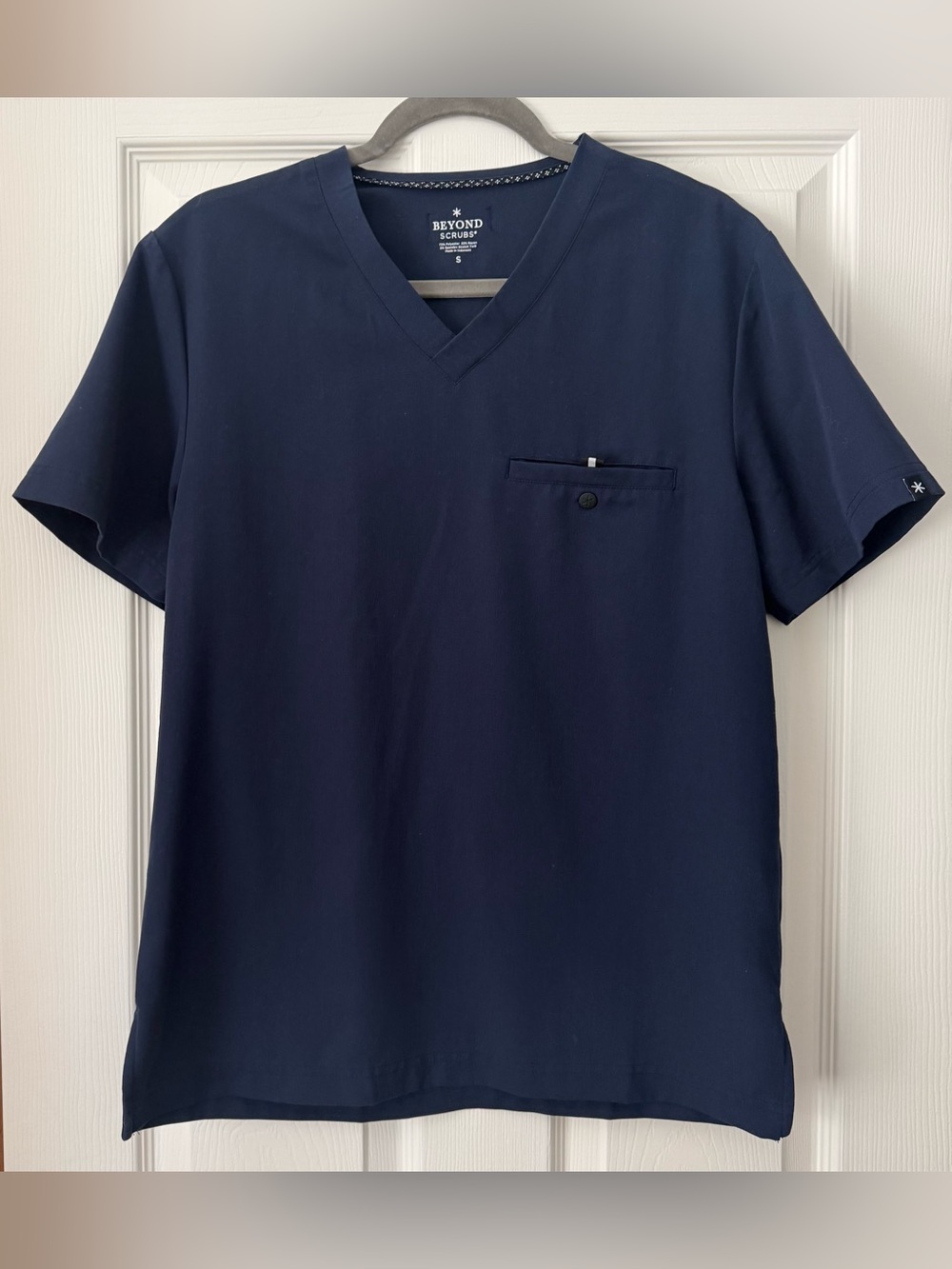 Men's Navy Scrub Top